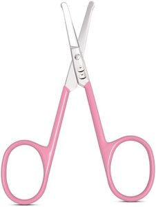 Grooming and Nose Hair Scissors – Nasal Hair Cutters - Sharp Blades Trimming Scissors for Eyebrows, Beard, Mustache & Facial Hair or Men & Women – Stainless Steel, Safety Rounded Blunt Tip