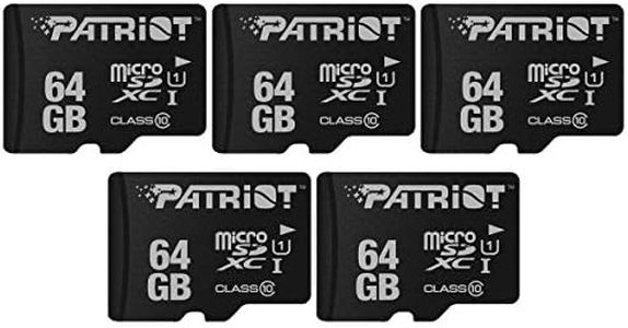 Patriot LX Series Micro SD Flash Memory Card 64GB - 5 Pack