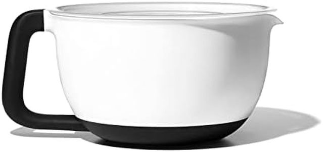 OXO Good Grips 4Qt BPA Free Plastic Batter Mixing Bow with Lid, White