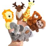 7 Pieces Animal Finger Puppets Cute Soft Wild Animals Finger Doll Props Figures Novelty Toys Gift for Kids