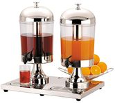 MAZORIA Juice Dispenser Double Jar (8 litres + 8 litres) Capacity and SS Ice Stick (for Keeping Liquid Cold)