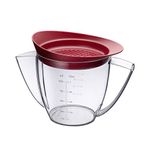 Westmark Fat Separator Jug with Strainer Lid, Volume: 1 Litre, Plastic, Transparent/Red, 30752260