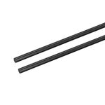 MECCANIXITY Carbon Fiber Rod, 5mm x 300mm for RC Plane DIY Tool Wing Tube Quadcopter Arm, Pack of 2