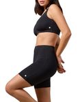 URBAN ADVENTURE High Coverage Premium Cotton Spandex Mid Waist Elastane Stretch Shorties - Gym -Cycling Shorts/Tights for Women (in, Alpha, 3XL, Regular, Black)