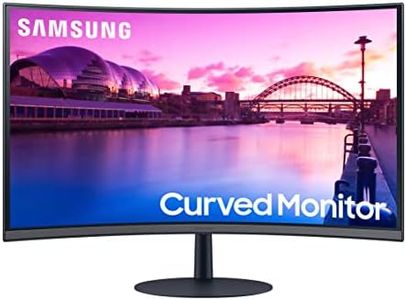 SAMSUNG 27-Inch S39C Series FHD Curved Gaming Monitor, 75Hz, AMD FreeSync, Game Mode, Advanced Eye Comfort, Frameless Display, Built in Speakers, Slim Metal Stand, LS27C392EANXGO, 2023, Black