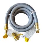 15FT 3/4" Inch ID Natural Gas Hose with Quick Connect Fittings for Standby Generators Natural Gas Equipment Outdoor Cooking Appliances Construction Heaters, CSA Certified for Indoor/Outdoor Use