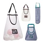 HLIWS 4 Pcs Reusable Hanging Produce Bag,vegetable and fruit storage bag,Eco-Friendly,Grocery mesh Bags,Reusable Breathable Net Bag, 2 Colors