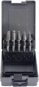 Carbide Burrs Sets 10 Pieces JESTUOUS 1/4 Inch Shank Diameter 5pcs 1/2 Head Diameter 5pcs 1/4 Head Diameter for Die Grinder Bits Grinding Cutting Porting