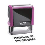 Trodat Printy 4913 Personalised Custom Office, Business and Teacher Stamp – Allows Up to 6 Lines of Text – Impression Size 57 x 21 mm – Self-Inking with 5 Ink Pad Colours to Choose from