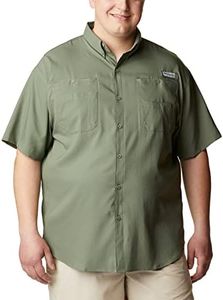 Columbia Men’s PFG Tamiami II Short Sleeve Shirt, Moisture Wicking, Sun Protection, Cypress, 2X, Cypress, XX-Large