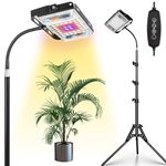 Grow Light with Stand, LBW Full Spectrum LED Plant Light for Indoor Plants, Floor Grow Lamp with 63'' Adjustable Tripod, 4H/8H/12H Timer, 6 Dimmable Brightness, Ideal for Tall Plants, One Head Timer