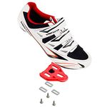 Venzo Bicycle Women's Road Cycling Riding Shoes - 3 Straps- Compatible with Peloton Shimano SPD & Look ARC Delta - Perfect for Road Racing Bikes White Color 37