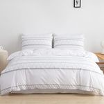 Lekesky White Duvet Cover Set, King