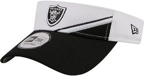 New Era Men's White/Black Las Vegas Raiders 2023 Sideline Adjustable Visor