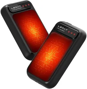 Hand Warmers Rechargeable 2 Pack, Electric Hand Warmers, Fast Heating, Portable Pocket Heater, 2 in 1 Quick Charge Hand Warmer for Outdoor Indoor, Warmer Gift for Christmas, Golf, Camping -Black