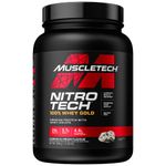 MuscleTech NitroTech 100% Whey Gold Protein Powder, Build Muscle Mass, Whey Isolate Protein Powder & Peptides, Protein Shake For Men & Women, 5.5g BCAA, 28 Servings, 908g, Cookies & Cream