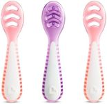 Munchkin® Gentle Dip Self-Feeding Pre-Tensil, 3 Pack, Coral/Purple