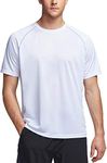 TSLA Men's Workout Running Shirts, Dry Fit Moisture Wicking T-Shirts, Sports Gym Athletic Short Sleeve Shirts, Active Hyper Dri MTS30-WHL_X-Large