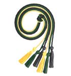 UIALECG 3Pcs Graduation Honor Cords, Rayon Braided Honor Cords for Grad Days and Graduates Photography,Black+Gold+Green,68" Long