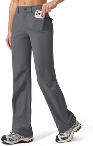 Willit Women's Hiking Pants Quick Dry UPF 50+ Stretch Travel Work Pants with Pockets Lightweight Water-Resistant 29" Deep Gray 12