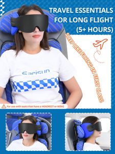 SARISUN Travel Pillow – Black Neck Support Cushion