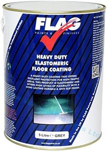 Flag Heavy Duty Anti-Slip Floor Paint | Thermo-acrylic and polyurethane resins | Tough, durable, flexible and long lasting | Yellow | 5 litres