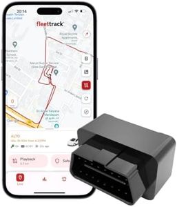 FleetTrack OBD GPS Tracker for Car | 1 Yr Free App & SIM | 15+ Features | Easy Plug & Play | Real-Time Location, Hidden Voice Monitoring, Driving History & Geofence Alerts
