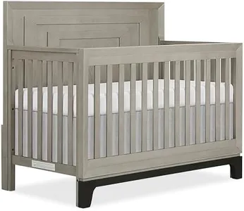 Evolur Remy 5-in-1 Convertible Crib, Green Guard Gold Certified, Crafted from Solid Wood