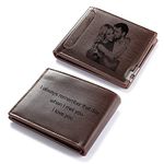 Custom Wallets for Men Personalized Photo Wallets for Mens Engraved Wallets Personalized Gifts for Men Dad Husband Son (Style 6)