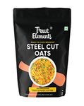 True Elements Steel Cut Oats 500g - Steel Cut Oats for Weight Loss | Sugar Free Oats | Healthy Breakfast | 100% Wholegrain | Diabetic Friendly Oats | Breakfast Cereal