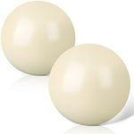 Deekin 2 Packs 57 mm Bocce Pallino for Bocce Ball Game, Bocce Ball, Bocce Pallino Balls Replacement (White)