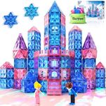 Diamond Magnetic Tiles Girl Toys Age 6-7 6-8 3-5, Frozen Toys for Girls, Birthday Gifts & Toys for 3 4 5 6 7 8+ Year Old Girls & Boys, Magnetic Building Blocks Princess Toys