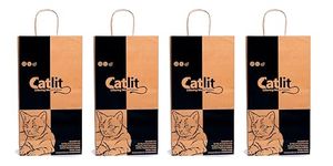 Catlit Natural Organic Pine Wood Cat Litter - 3 KG Pack of 4 | Natural Biodegradable | Low Dust for Multiple Cats | Anti-Bacterial Litter for Cats | Chemical Free Ultra Absorption Litter for Cats |