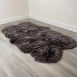 Chocolate Sheepskin Rug with Extra 