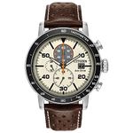 Citizen Eco-Drive Brycen Chronograph Mens Watch, Stainless Steel with Leather strap, Weekender, Brown (Model: CA0649-06X)