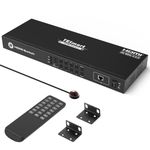 TESmart HDMI Switch 8 Port, 8x1 4K@60Hz HDMI Switcher, with EDID Emulator, RS232/LAN Port, HDCP 2.2, Auto Scan, Auto Detection, 8 In 1 Out Switch for 8 Computers with Rack Ears and IR Remote