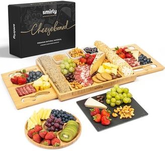 SMIRLY Charcuterie Boards Gift Set: Charcuterie Board Set, Bamboo Cheese Board Set - House Warming Gifts New Home, Wedding Gifts for Couple, Bridal Shower Gift