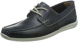 Clarks Men's Karlock Step Boat Shoes, Blue Navy Leather, 7 UK