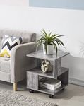 OBERICOL Coffee Table, Side Table Convenient End Table for Living Room,Dining Room or Bedroom (Grey)