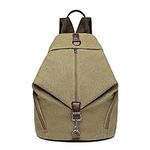 Kono Women Fashion Backpack Anti-Theft Canvas Rucksack Ladies Vintage Large Capacity Shoulder Bag Schoolbags for Girls Casual Daypack for Work School College Travel Daily