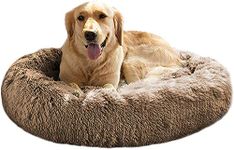 Mirkoo Calming Dog Bed, ultra soft & Warm and Comfortable Round Bed, Self-Warming and Washable(Size 23"/32"/36"/43")