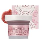 SKINFOOD Mask Strawberry Sugar Wash Off Face Masks, Facial Pore Cleanser 120g (4.23 oz) - Hydrating & Nourishing, Clearing Exfoliator with BHA Pore & Sebum Shower