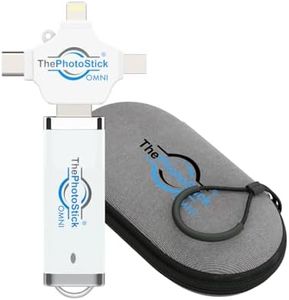 ThePhotoStick® Omni 64GB + Protective Case | Secure Photo & Video Backup and Transfer | Digital File Organization | USB & Multiport Connection for Phones, Tablets and Computers | Water Resistant Case