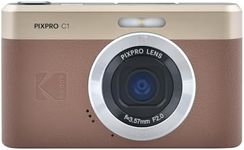 KODAK Pixpro C1 – Ultra-Compact Digital Camera | 13MP BSI CMOS, 4X Zoom, 2.8" LCD Screen, LED Flash – Marron