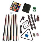 Hathaway Deluxe Billiards Accessory Kit, Mahogany Finish