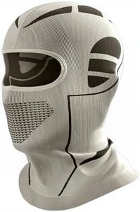 Mech-Style Ski & Motorcycle Mask-Windproof Balaclava, Full Face with Vent Holes, Helmet-Friendly, Unisex for Skiing & Riding Light Gray