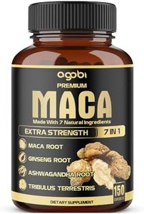 7in1 Premium Maca Root Capsules - With Ashwagandha, Ginseng, Tribulus, Shilajit, Shatavari & Black Pepper - Equivalent to 8050mg - Natural Energy, Performance & Mood Support - 150 Counts for 5 Months