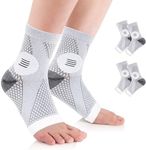 Neuropathy Socks, 2 Pair Functional Socks for Neuropathy Pain Relief, Soothe Relief Socks Neuropathy Socks for Men Women, Ankle Compression Socks Plantar Fasciitis Socks for Feet Pain Relief (L)