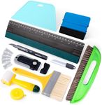 FOSHIO Wallpaper Smoothing Tool Kit, Wallpaper Smoothing Brush, Seam Roller, Paste Brush, Wallpaper Scraper Tool, Wallpaper Tools for Peel and Stick, Contact Paper, Vinyl, Window Film Application Kit