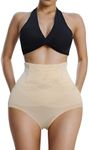 HOTALFA Shapewear for Women Tummy Control, High Waist Body Shaper Panties Girdle Underwear, Nude, X-Large